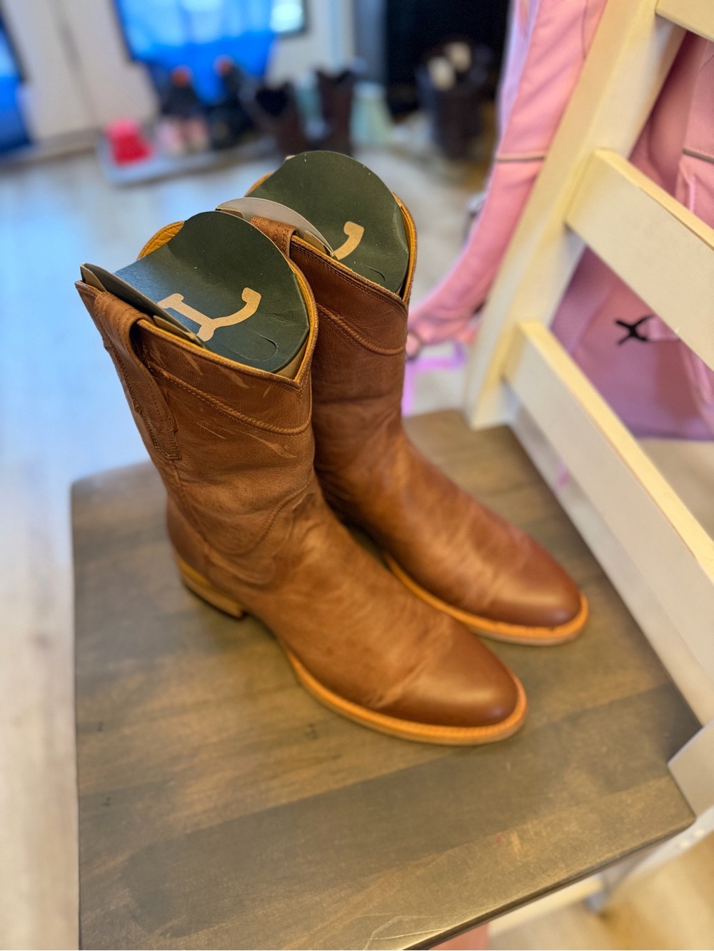 Tecovas Chestnut Brown Leather Western Boots